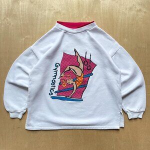 Vintage 90s Girls Gymnastics Sweatshirt / Size Medium / Made in Canada